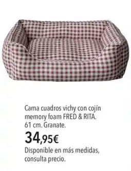 El Corte Inglés Fred & Rita cama cuadros vichy con cojín memory foam oferta