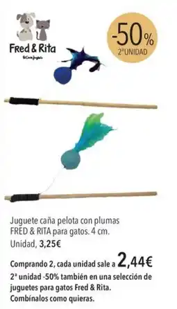 El Corte Inglés Fred & Rita juguete caña pelota con plumas oferta