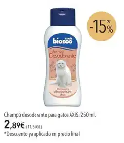 El Corte Inglés axs biozoo champú desodorante oferta
