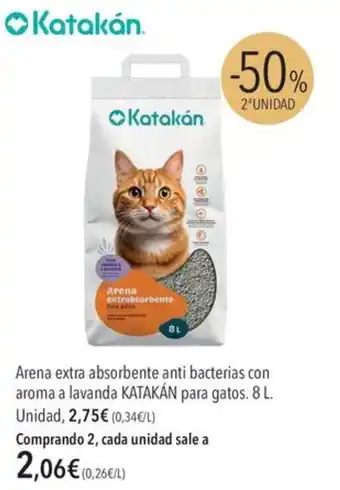 Katakan arena extra absorbente anti bacterias con aroma a lavanda