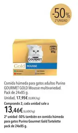 El Corte Inglés purina gourmet gold mousse oferta