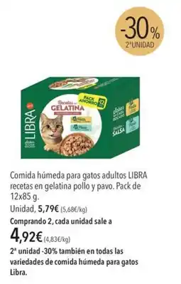 El Corte Inglés Libra comida húmeda para gatos adultos recetas en gelatina pollo y pavo oferta