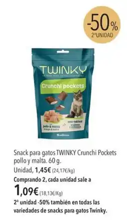 El Corte Inglés Twinky crunchi pockets pollo y malta oferta