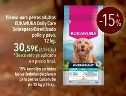 El Corte Inglés eukanuba daily care sobrepeso/esterilizado pollo y pavo oferta