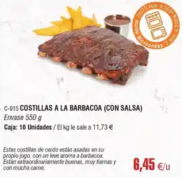 Abordo Costillas a la barbacoa (con salsa) oferta