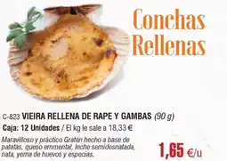 Abordo Viera rellena de rape y gambas oferta