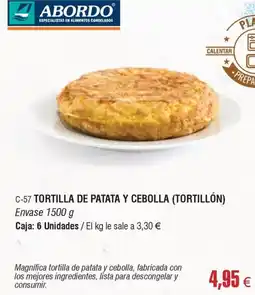 Abordo Tortilla de patata y cebolla oferta