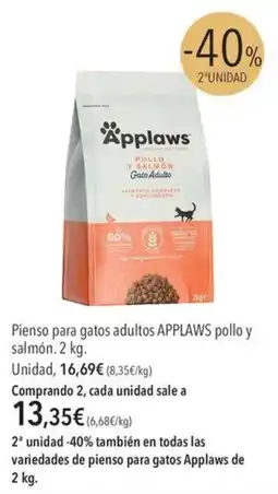 El Corte Inglés Applaws pienso para gatos adultos pollo y salmón oferta