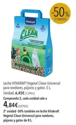 El Corte Inglés Vitakraft lecho vegetal clean universal oferta