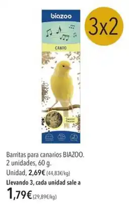 El Corte Inglés BiaZoo barras para canarios oferta