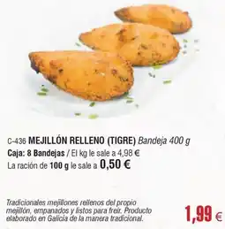 Abordo Tigre mejillón relleno oferta