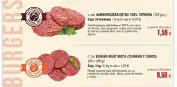 Abordo Hamburguesa extra 100% ternera oferta