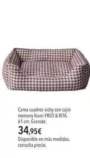 El Corte Inglés Vichy - cama cuadros con cojín memory foam fred & rita oferta