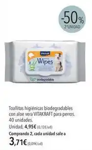 El Corte Inglés Vitakraft - toallitas higiénicas biodegradables con aloe vera oferta