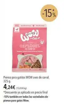 El Corte Inglés Wow - pienso para gatitos wow aves de corral oferta