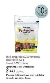 El Corte Inglés Snack - para perros forfoodies tiras de pollo oferta