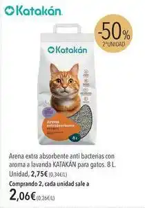 El Corte Inglés Katakán - arena extra absorbente anti bacterias con aroma lavanda para gatos oferta