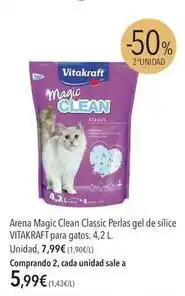 El Corte Inglés Vitakraft - arena magic clean classic perlas gel de silice oferta