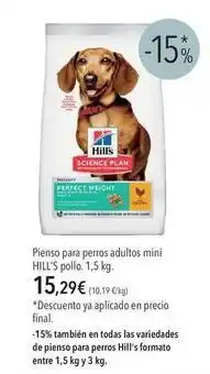 El Corte Inglés Perfect - pienso para perros adultos mini pollo oferta