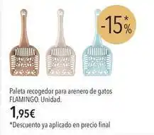 El Corte Inglés Flamingo - paleta recogedor para arenero de gatos oferta