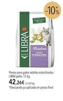 El Corte Inglés Mediterranean - pienso para gatos adultos esterilizados pollo oferta