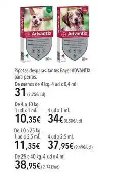 El Corte Inglés Advantix - pipetas desparasiantes para perros oferta