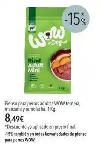El Corte Inglés Wow - pienso para perros adultos ternera oferta