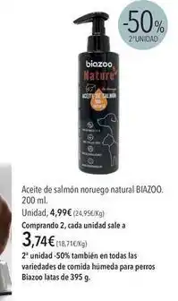 El Corte Inglés Nature - aceite de salmón noruego natural oferta