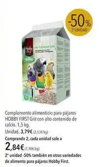 El Corte Inglés First - complemento alimenticio para pajaros con alto contenido de calcio oferta
