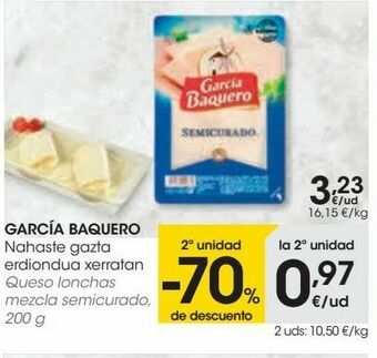 Eroski Garcia baquero queso lonchas mezcla semicurado 200 g oferta