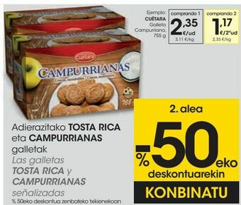 Eroski Cuétara galleta campurriana oferta
