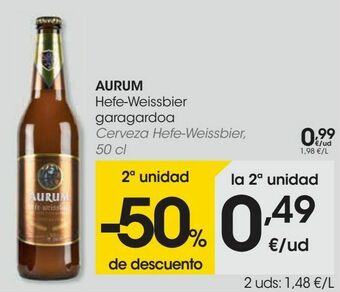 Eroski Aurum cerveza hefe-weissbier oferta
