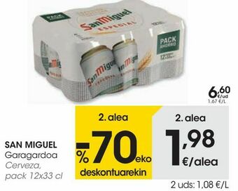 Eroski San miguel cerveza oferta