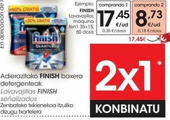 Eroski Finish lavavajillas máquina ten1 oferta