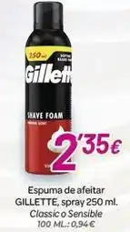 Alsara Supermercados Gillette - espuma de afeitar spray oferta