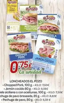 Alsara Supermercados Elpozo - loncheados oferta