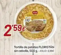 Alsara Supermercados Floristan - tortilla de patatas sin cebolla oferta