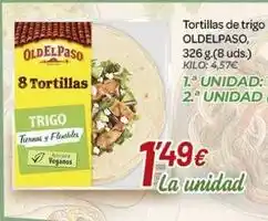 Alsara Supermercados Old el paso - tortillas de trigo oferta