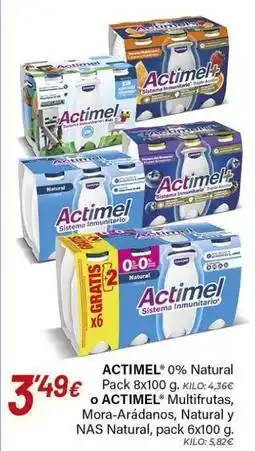 Alsara Supermercados Actimel - % natural pack 8/100 g oferta