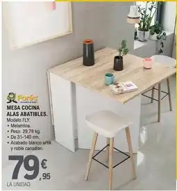 E.Leclerc Fores - mesa cocina alas abatibles oferta