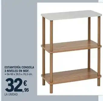 5 five - estantería consola 3 niveles en mdf