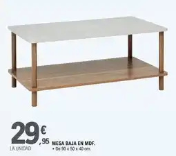 E.Leclerc 5 five - mesa baja en mdf oferta