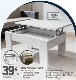 E.Leclerc Mesa centro elevable oferta