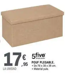 E.Leclerc 5 five simply smart - pouf plegable oferta