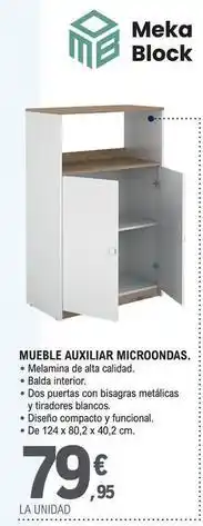 E.Leclerc Meka block - mueble auxiliar microondas oferta