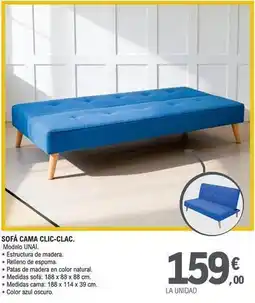 E.Leclerc Sofá cama clic-clac oferta