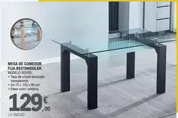E.Leclerc Mesa de comedor fija rectangular oferta