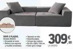 E.Leclerc Sofa 3 plazas oferta