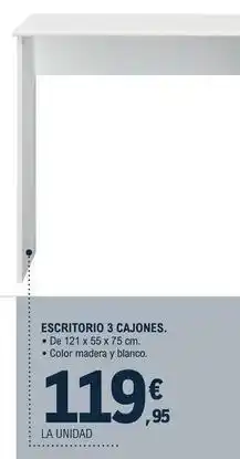 E.Leclerc Escritorio 3 cajones oferta