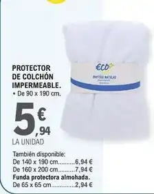 E.Leclerc Eco+ - protector de colchon impermeable oferta